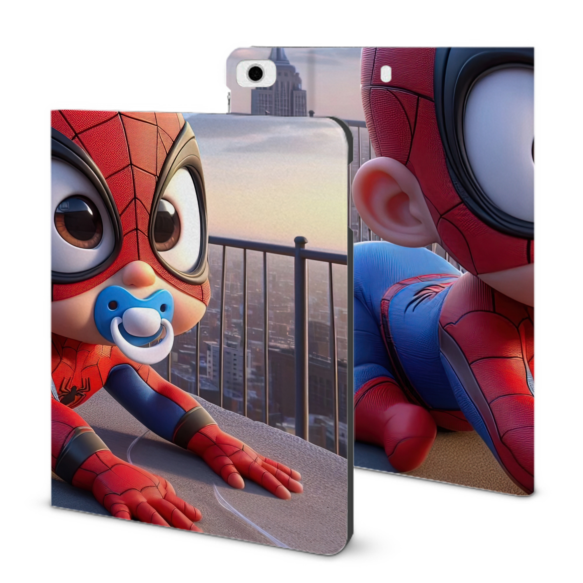（画像用） Spider Man スパイダーマン IPad ケース ブック型 PUレザー TPU 耐衝撃 軽量 薄型 ペン収納なし 全面保護 IPad 各モデル対応